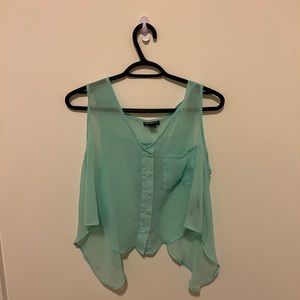 Light turquoise blouse